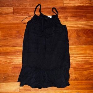 Black Ruffle Coverup Dress